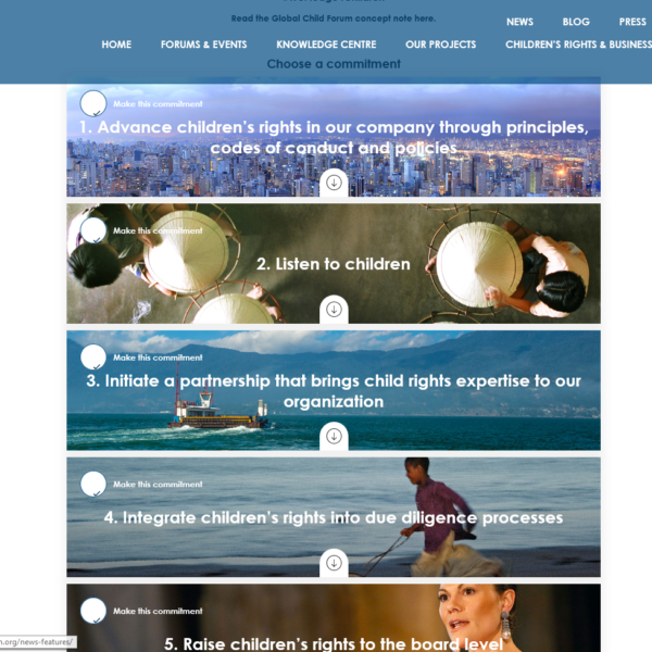 Pilotpartner beim GlobalChildForum für WePledge4Children